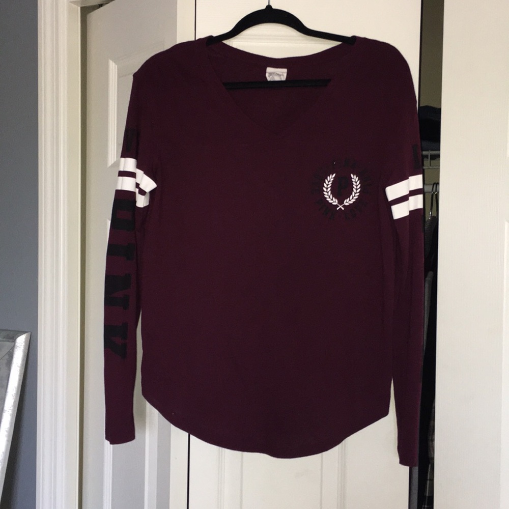 Victoria’s Secret Pink Long Sleeve Wide V-neck
